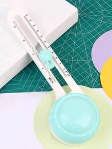 1pc Multifunctional Adjustable Paper Cutter, Paper Art Cutting Tool, Precise Measurement, With Metric And Imperial Scales, Simple Operation, Lightweight And Portable, Suitable For Various Sizes Of Circular Paper Art Cutting - Multicolor - View 9