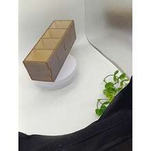 Remote Control Storage Wooden Box, Compartment Organizer Box, Living Room Desk Tidy Basket, Coffee & Tea Bag Storage - 1 Pack - View 7
