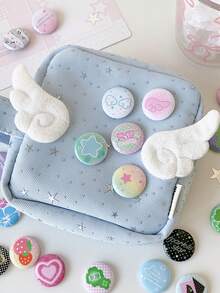 6 PCS 25mm Mini Sticker Badge Cartoon Cute Backpack Decoration Pin Student DIY Clothing Accessory Patch - Multicolor - View 9