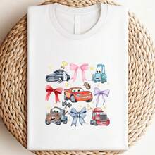 Retro Coquette Bows Disney Cars Shirt, Lightning McQueen Mater  Sally Carrera Birthday Cars Family Shirt, Disney Girl Trip Shirt--Disneys Disneyland Paris The Magic Kingdom Disneyesque The House Of Mouse Mickey Mouse Empire Modest Summer Outfits Take That T Shirt Summer Coord Tops For Women Summer Summer Clothes Women Summer Clothes Summer Tops Summer Tops Women Summer Co Ord Summer Top Summer Outfits White Top Black Top Holiday Outfits For Women  Tops For Women Summer Holiday Gifts Valentine's Day Gifts Earth Day Gifts Oktoberfest Gifts Summer Bank Holiday Gifts - White - View 1