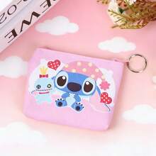 1pc Cute Cartoon Stitch Coin Purse, Fashionable Minimalist Design, Can Be Used As Earphone Storage Bag | Multifunctional Hanging Coin Pouch Key Holder Mini Storage Bag Zipper Small Wallet Suitable For Daily Outings And Travel, Can Store Lipstick, Makeup Brushes, Skincare Products, Coins, Small Items, Household Gifts, Holiday Gifts, Multifunctional Coin Purse - Multicolor - View 7