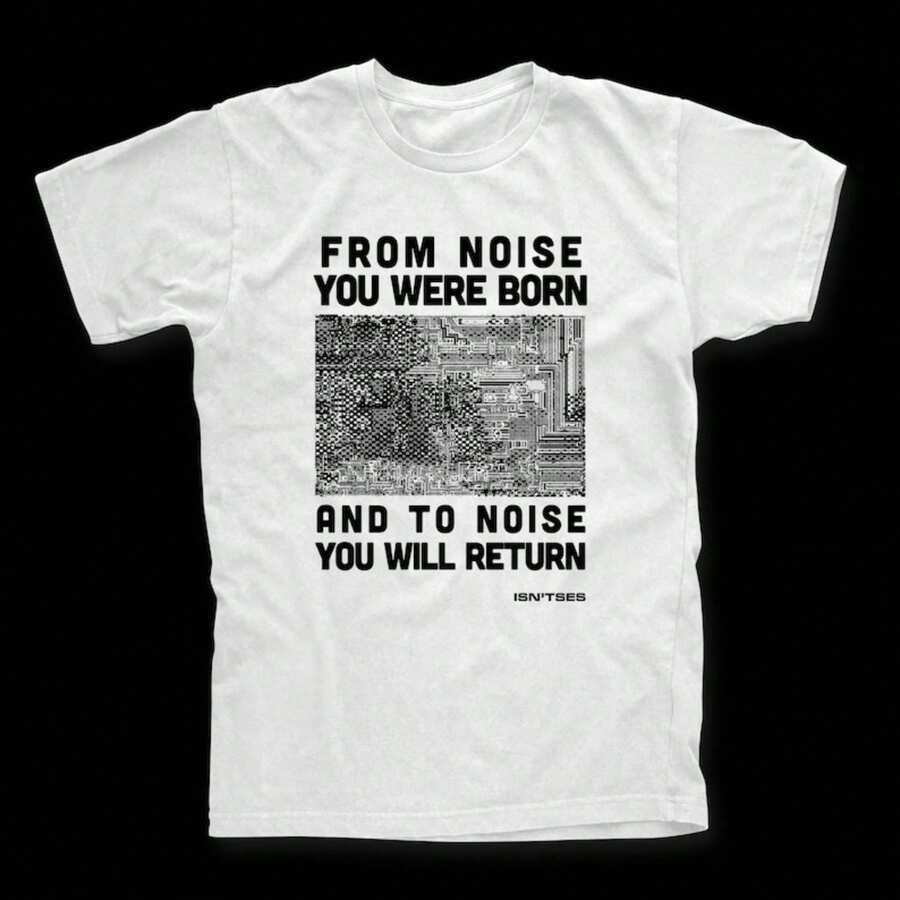 T-Shirt Noise you were Born, Gildan Heavy Cotton, Isn'T1Ses T-shirt.JPG Camiseta 100% Algodón Unisex - Playera Casual Premium de Corte Cómodo - Blanco - Ver 1