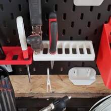 8-Hole Pegboard Pliers Rack, Universal 5mm Hole Board Tool Storage Organizer, Heavy Duty Wall Mounted Hardware Tool Rack, Suitable For Garage Workshop Screwdriver Pliers Storage - 8 Holes - View 4