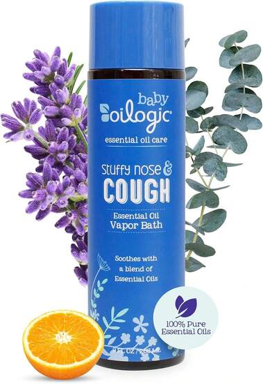 Oilogic Stuffy Nose And Cough Vapor Bath Relief For Babies &Amp; Toddlers, Essential Oil Breathe Blend - Pediatrician &Amp; Dermatologist Tested Formula Naturally Soothes With Essential Oils- 266ml (9 Fl Oz)