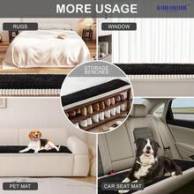 Pet Couch Cover Fuzzy Sofa Covers For Pets, Couch Covers For Dogs, Washable Dog Sofa Cover Protector, Jacquard Fuzzy Non Slip Cushion Slipcover Pet Friendly (Black, 27.6" X 82.7") - B:black - View 7
