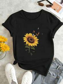 Women T-Shirts - Black - View 1