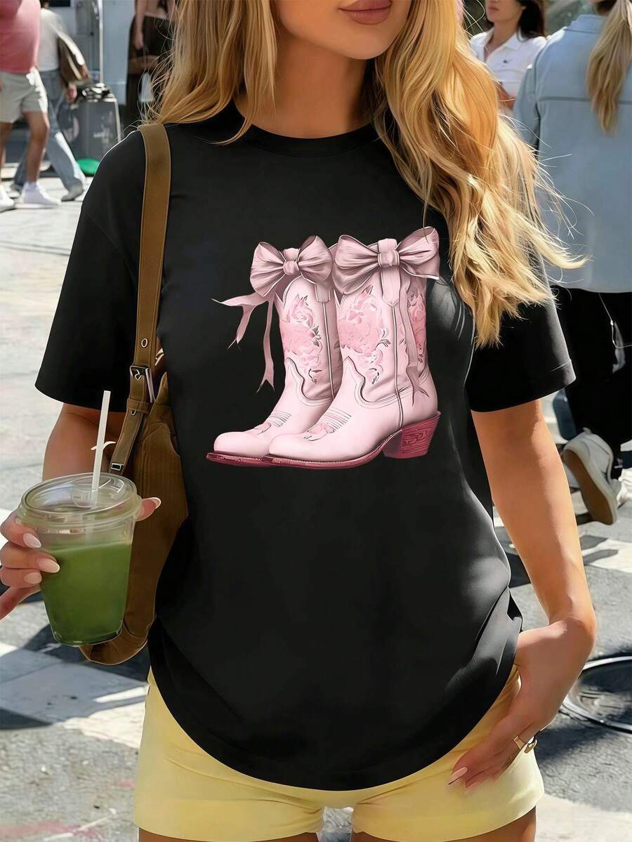 Women T-Shirts - Black - View 1