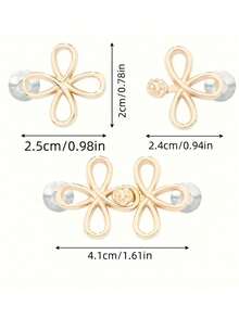 1 Set Seamless Pant Clip And Hat Clip - Invisible Adjustable Belt Fastener, Buttonless Cuff Links, Detachable Adjustable Universal Metal Buckle Multi-Function Tool - Multicolor - View 4
