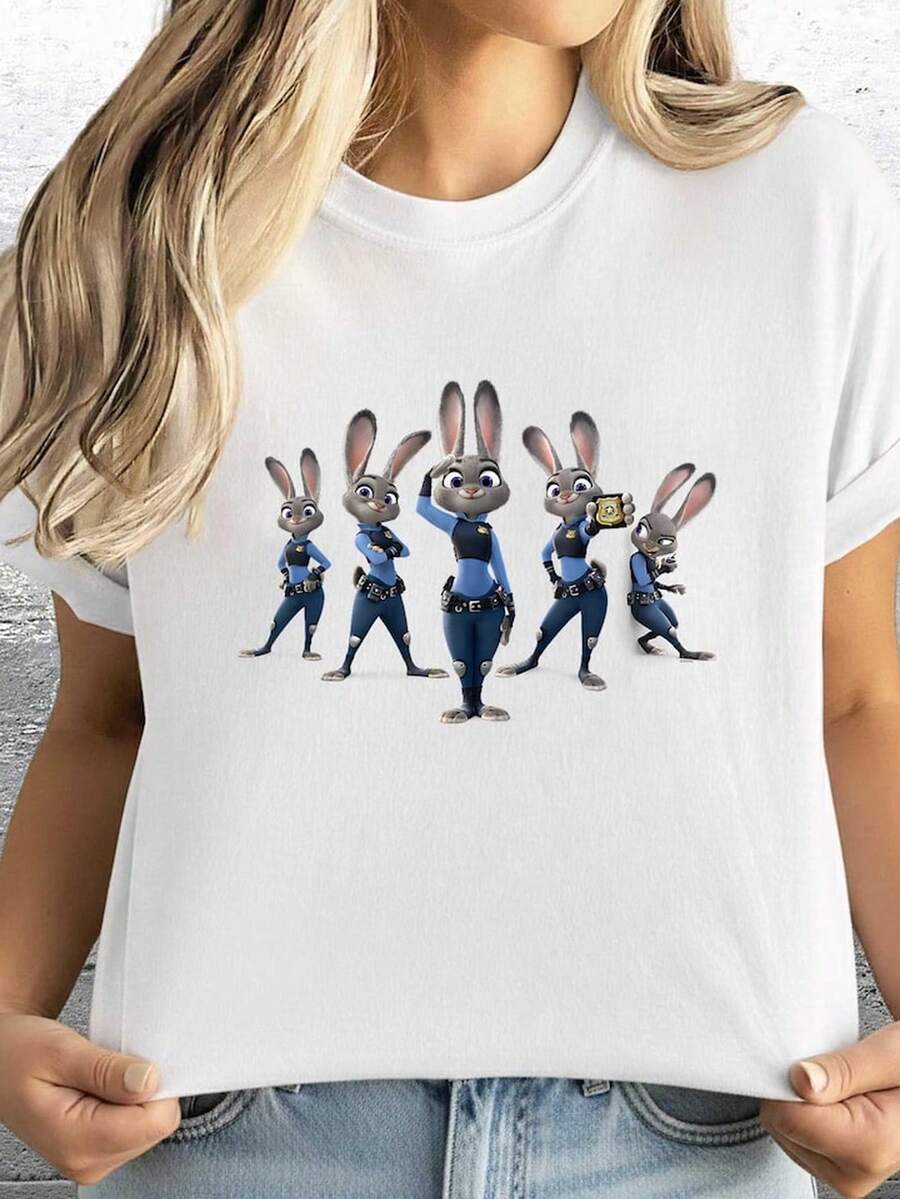 Z1ootopia Judy Hopps T1S1Hirt, Character Multipose T1EE, Z1ootopia Fan Gift S1Hirt, C1Artoon Movie A1parel.