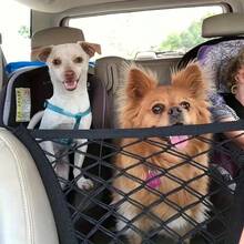 3-Layer Car Storage Mesh Bag, Car Seat Storage Net Organizer, Pet Barrier Net To Prevent Pets Jumping, Pet Safety Guard, Easy Installation, Durable Structure, Scratch-Resistant, Ensures Pet Travel Safety, Car Seat Elastic Storage Net, Easy-To-Install Car Interior Accessory - A - View 2