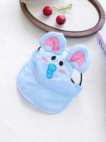 1pc Pet Sun Hat For Small Dogs, Puppy, Teddy, Pomeranian, Pet Supplies, Cartoon Design, Spring/Summer - Little Blue Elephant - Blue - View 3