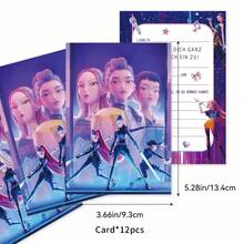 Mattel Thiệp mời Kpop Demon Hunter, sản phẩm bán chạy nhất quốc tế, phù hợp cho sinh nhật nhóm nhạc nữ, lễ hội, tiệc tùng. - Xem 4