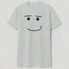 Anime Robot Robloxs Face-Shirts, Funny Shirt ,Graphic Tees ,Crew Neck Short Sleeve Shirts ,Women Clothing ,Harajuku Shirts, Tee ,Summer Tops UIWG - Trắng 1 - Xem 5