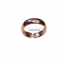 2pcs Unisex Anti-Snoring Rings - Adjustable Magnetic Therapy Rings, Reusable, No Battery Required, Sleep Aid - Rose Gold - View 5