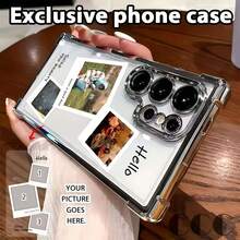 Customized Shock-Proof Electroplated Phone Case, Personalized Phone Case, Customized Photo TPU Protective Case, Heart-Shaped Phone Case, Font Phone Case, Compatible With IPhone17/17ProMax/17air/17Pro/16/16e/16Plus/16Pro/16ProMax/15/15Plus/15Pro/15ProMax/14/14Plus/14Pro/14ProMax/13/13Pro/13ProMax/12/12Pro/12ProMax/11/11Pro/11ProMax / S25Ultra S24Ultra / - Black - View 7