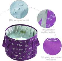 Collapsible Bucket For Soaking Feet, Purple Portable Travel Foot Bath Tub, Foot Soaking Bath Basin Portable, Foot Spa Soaking Feet Home Pedicure Basin Outdoor Camping - White - View 6