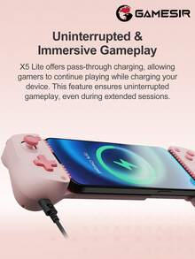 Tay cầm chơi game GameSir X5 Lite dành cho iPhone 15 16 17 Series, tương thích với máy tính bảng iOS Android, chiều dài cần điều khiển 105-213mm, cần điều khiển hiệu ứng Hall, trọng lượng nhẹ, thiết kế công thái học, tương thích với Game Pass, Zenless Zone Zero, chơi game trên đám mây, Steam/Moonlight Streaming Games, Remote Play, màu hồng. - Hồng - Xem 9