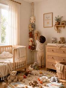 1/2 piezas Estante colgante de almacenamiento para muñecos de peluche, adecuado para guardería, dormitorio y sala de juegos, estante de almacenamiento y exhibición de muñecos de peluche - Almacenamiento - View 5
