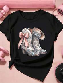 Women T-Shirts - Black - View 2