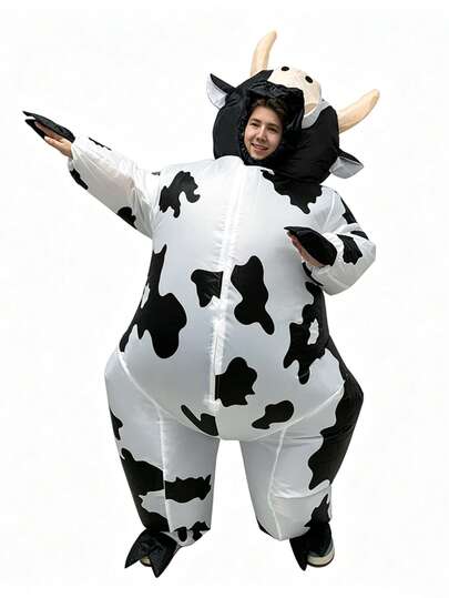Disfraz inflable de vaca para adultos, traje hinchable de vaca, disfraz de Halloween, mono de fiesta de fantasía, traje inflable de Navidad, disfraz de cosplay para fiesta