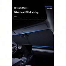 Foldable Windshield Sun Shade, Front Window Sunshade, Blocks UV Rays To Keep Your Car Cool, Universal Thick Sunscreen Board For Car Interior Shading And Cooling - A - View 2