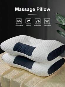 South Life 1/2pcs Pillows, Bedding, Bed Pillows, Massage Neck Pillow, Mothers Day Decoration, Room Decor, Suitable For Cervical Spine-Adult Sleep Health Care| Shoulder Pain Pillow For All Sleeping Positions, Honeycomb Shape Massage Pillow, Help Sleep And Protect The Neck Pillow, High Quality Pillow Core, Mothers Day Gift, Dorm Room Essentials College, Suitable For Home Bed, Sofa, Living Room, Bedroom - Lõi gối tổ ong - Xem 13