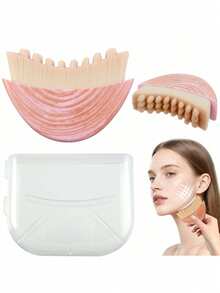 1pc Facial Care Massage Set Lymphatic Contour Facial Brush, Lymphatic Massage Tool, Suitable For Face, Chin And Jawline Sculpting, Ergonomic Design, Precise Skin Contact, Portable Beauty Tool (Better Results With Continuous Use) Self-Care, Skincare Tool, Facial Care - Various - View 1