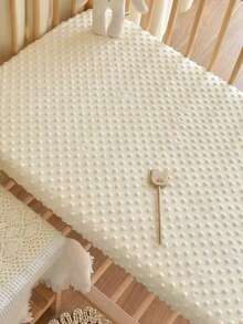 1pc Soft & Comfortable Bear Plush Crib Fitted Sheet, Suitable For All Seasons - 彩色 - 查看 24