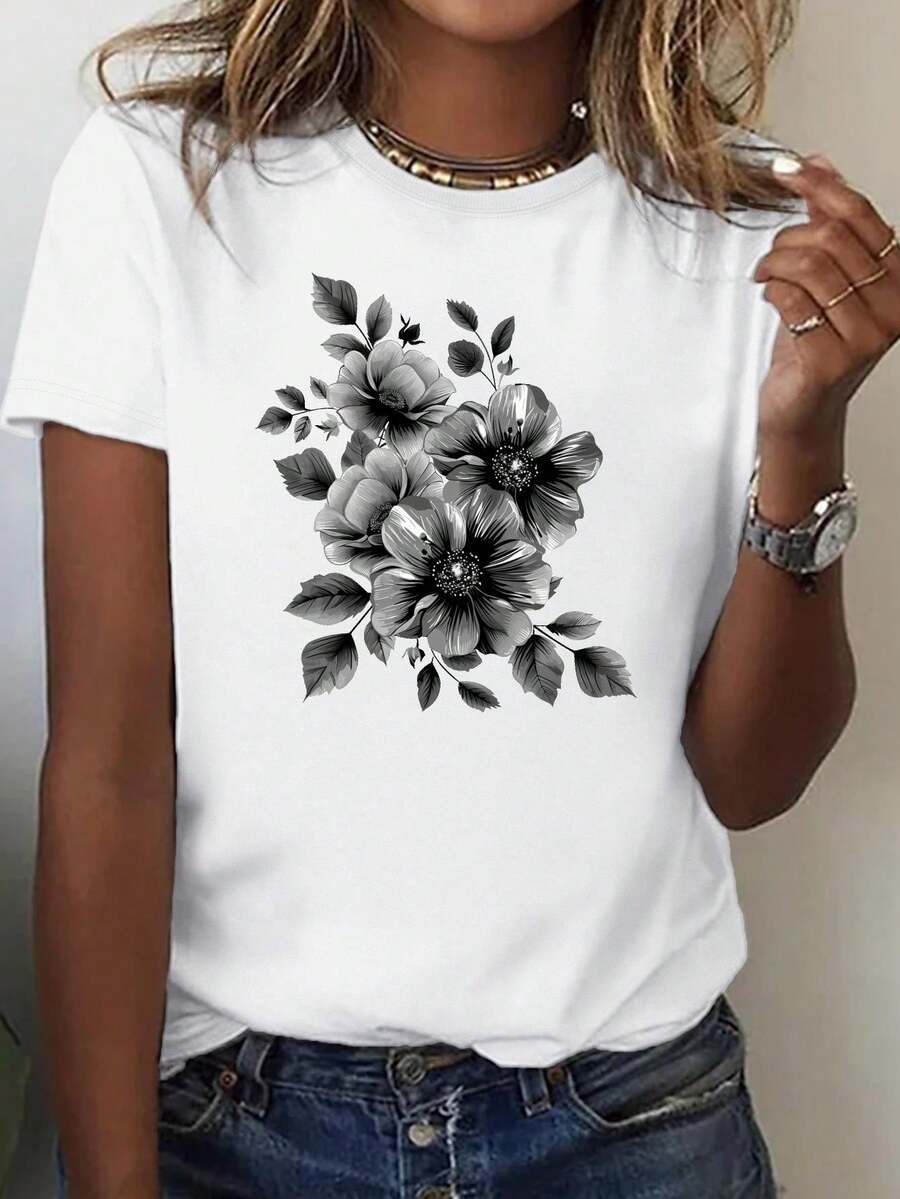 Dam-T-shirts - Vitt - Visa 1
