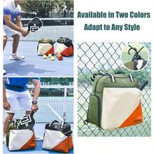 Pickleball Bag Women Men Large Tennis Backpack Pickleball, Tennis, Racketball, And Travel Sling Bag With Shoe Compartment And Fence Hook External Ball B - Ag And Adjustable Shoulder Strap - Black-A - 查看 6