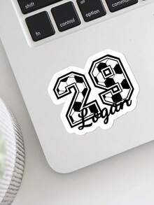 Nhãn dán thể thao tùy chỉnh chữ, nhãn số hình quả bóng nhiều màu sắc, decal có thể tùy chỉnh dành cho các đội thể thao, vận động viên và người hâm mộ. - Nhiều màu - Xem 12