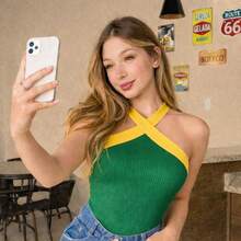 Women's Bodysuit Brazil Style, No Padding, Casual, Perfect Fit, World Cup Style - màu xanh lá - Xem 2