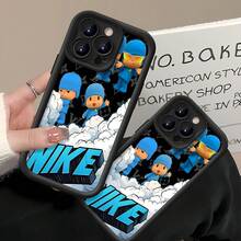 Funda para teléfono con diseño de Pocoyo, compatible con fundas de , Apple, VIVO, OPPO, , ,  y Honor. Fabricada en TPU, ofrece protección contra golpes y caídas. Un regalo ideal para amigos y familiares. - Negro - Ver 2