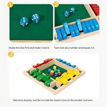4-Sided Flip Number Toy, Family Dice Game, 4-Player Interactive Party Board Game - Multicolor - View 2