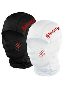 1pc Or 2pcs/Set Unisex Printed Balaclava Hat, Versatile Cycling Headwear, Face Mask For Outdoor Riding - Multicolor - View 10