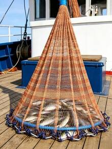 Hand-Cast Fishing Net, Easy To Cast Without Tangling. Multiple Net Heights Available, Encrypted Mesh Holes, Fast Sinking, Beginner-Friendly, And Highly Efficient For Fishing. - Multiple Specifications - View 4