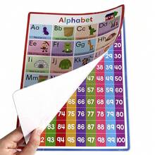 مجموعة ملصقات حروف ABC والأرقام من 1-100 للأطفال، لعبة تعليمية للأبجدية الإنجليزية والأرقام لمرحلة الروضة وما قبل المدرسة، ملصقات مونتيسوري A4 لديكور الفصل الدراسي الداخلي - متعدد الألوان - مشاهدة 6