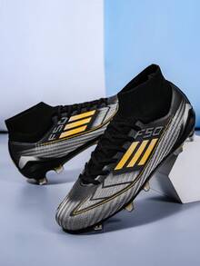 Hidkat Men's Summer Breathable Soccer Shoes, Suitable For Men And Women, Lightweight And Soft Upper, Non-Slip Sole, Suitable For Outdoor Training, Matches And All-Weather Sports - Black - View 4