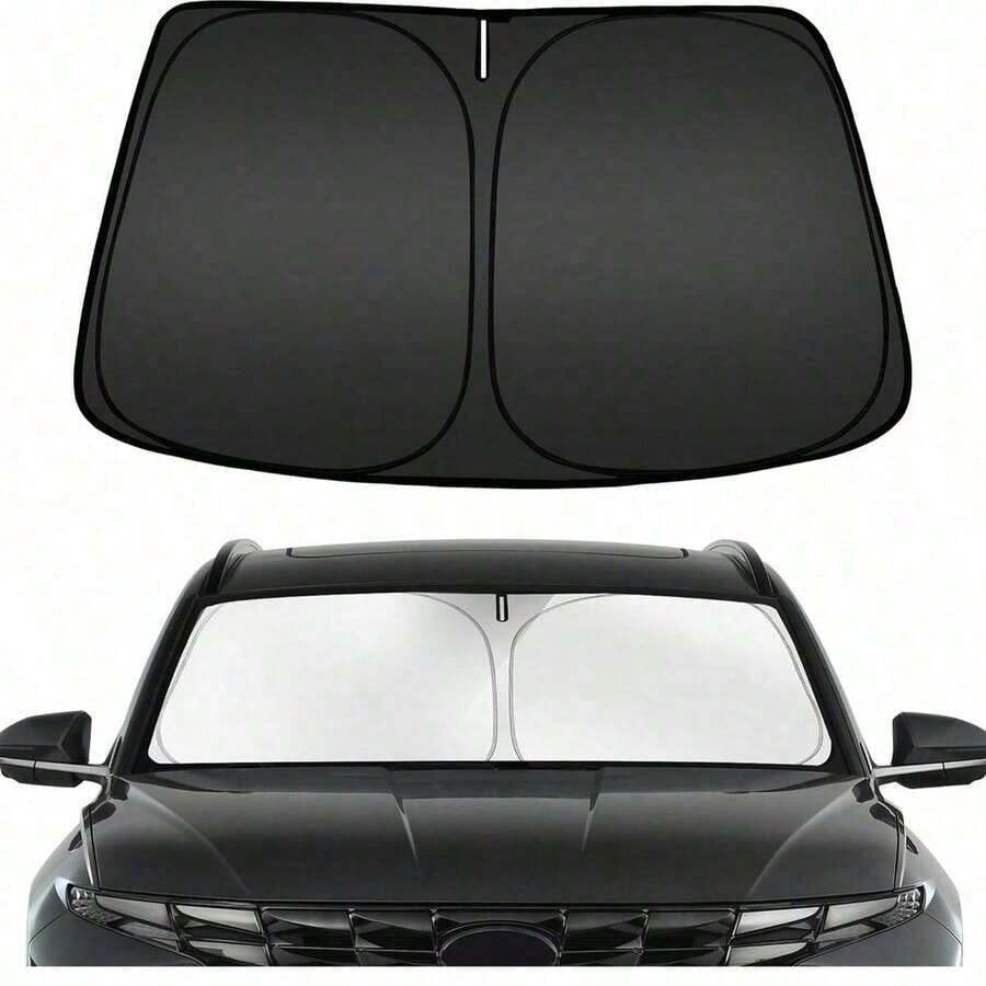 Foldable Windshield Sun Shade, Front Window Sunshade, Blocks UV Rays To Keep Your Car Cool, Universal Thick Sunscreen Board For Car Interior Shading And Cooling - A - View 1