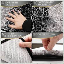 SXWSBArt 32PCS Bathroom Set Bathroom Sets With Shower Curtain And Rugs Black Bathroom Accessories,Shower Curtain Set,Bathroom Rug Set With Bathroom Trash Can - 橘子 - 查看 5