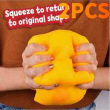 New Cute Extra Large Cheese Block Squeeze Toy, Soft Slow Rebound Squishy Fidget Toy, Premium Clay Filling Slow Rebound Sensory Fidget Toy, Realistic Food Shaped Hand Kneading Decompression Gadget, Well-Sealed Leakproof Large Size With Comfortable Squeezing Feel, Ideal Funny Gag Gift For Christmas, Birthday, Holiday & Party Favors, Perfect Desktop Decor For Home, Office & Classroom, Anxiety Relief Calming Play Toy For Kids, Teens And Adults Daily Leisure Relaxation - Cheese - View 1