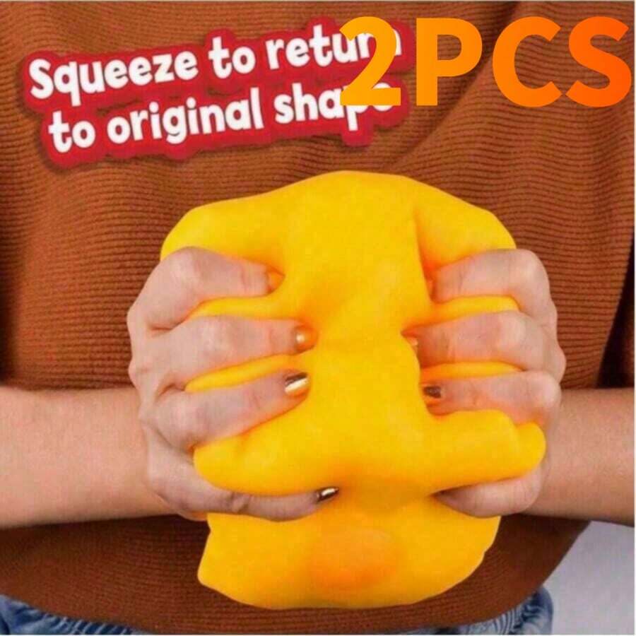 New Cute Extra Large Cheese Block Squeeze Toy, Soft Slow Rebound Squishy Fidget Toy, Premium Clay Filling Slow Rebound Sensory Fidget Toy, Realistic Food Shaped Hand Kneading Decompression Gadget, Well-Sealed Leakproof Large Size With Comfortable Squeezing Feel, Ideal Funny Gag Gift For Christmas, Birthday, Holiday & Party Favors, Perfect Desktop Decor For Home, Office & Classroom, Anxiety Relief Calming Play Toy For Kids, Teens And Adults Daily Leisure Relaxation - Cheese - View 1