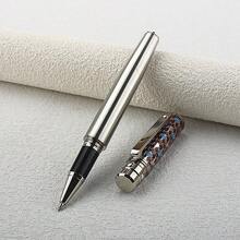 高档不锈钢金属圆珠笔，精致珐琅装饰商务笔，0.7毫米细笔尖，书写流畅，男女通用，是馈赠佳品和办公文具的理想之选。 - 3010B - 查看 11