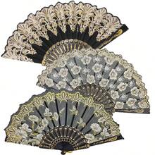 3Pcs D EXCEED Handheld Floral Folding Fans For Women, Chinese Japanese Charming Elegant Vintage Retro Style For Birthday Dancing Cosplay Wedding And Events - Sequins - View 19