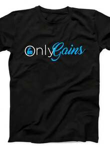 Only Gains GYM No Pain No Gain Manga Funny Gift T1EE Black T Shirt B97.220g uniS1ex 100 algodón. Camiseta de peso ideal para todas las estaciones, adecuada tanto para hombres como para mujeres. Tejido de alta calidad y duradero, suave al tacto y de larga duración. Top transpirable, adecuado para el uso de otoño de las mujeres, para vacaciones, el Día de la Madre, celebraciones del Día de la Independencia y como regalo. - Negro - Ver 1
