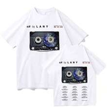 ropa de mujer LANY The World Tour North America Camisetas Hombre Mujer Hip Hop Retro Camiseta Oversized Moda Masculina Camisetas Ropa de Algodón - Blanco - Ver 1