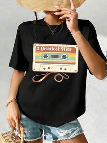 Women T-Shirts - Black - View 2