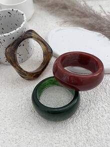 Bộ 1/3 chiếc vòng tay nhựa hình vòng cung hình học phong cách Bohemian, sang trọng, thích hợp cho nữ, dự tiệc, cặp đôi, đám cưới, ngày lễ, quà tặng trang sức kim loại đa năng (Họa tiết và màu sắc của vòng tay có thể khác nhau tùy thuộc vào sản phẩm thực tế). - Nhiều màu - Xem 8