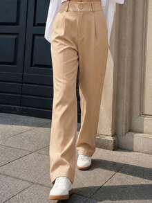 MODA MO, REF: 505 Women's Dress Pants, High Waist, Casual, Sophisticated, Elegant, Modern, Casual, Blogger, Striped, Refined Look, Comfortable, Summer  3.3. - 棕色 - 查看 2