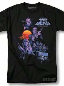 Camiseta de Diseño Gráfico Retro Clásico de la Película "Dawn Of The Dead" - Blanco - Ver 9